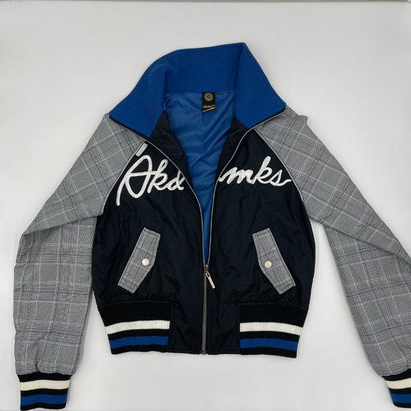 AKDMKS Vintage Varsity Jacket,  Grey/Black - Picture 4 of 13